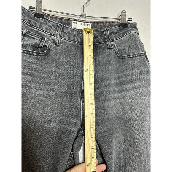 We The Free Free People The Pacifica High Rise Slim Straight Leg Size 26 Black - Picture 3 of 11